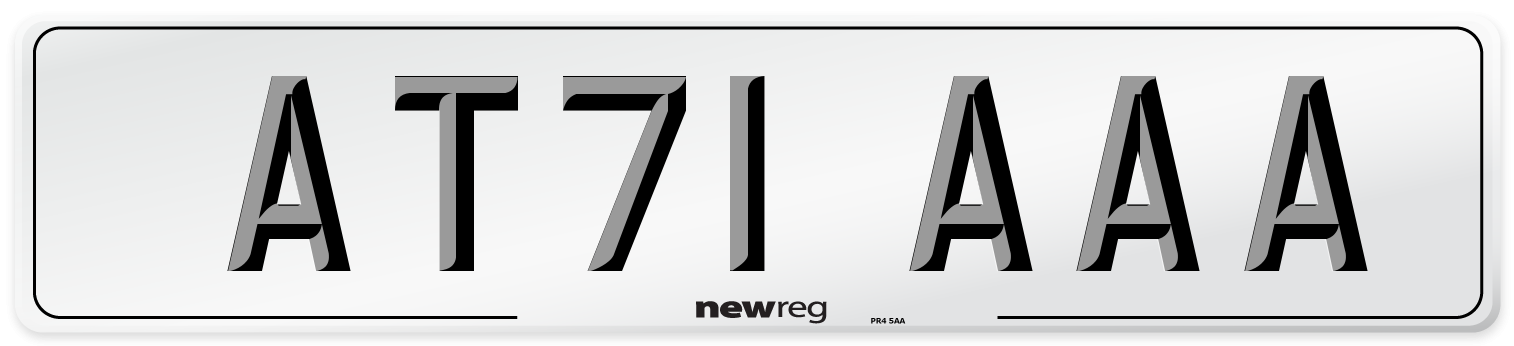 AT71 AAA Number Plate from New Reg